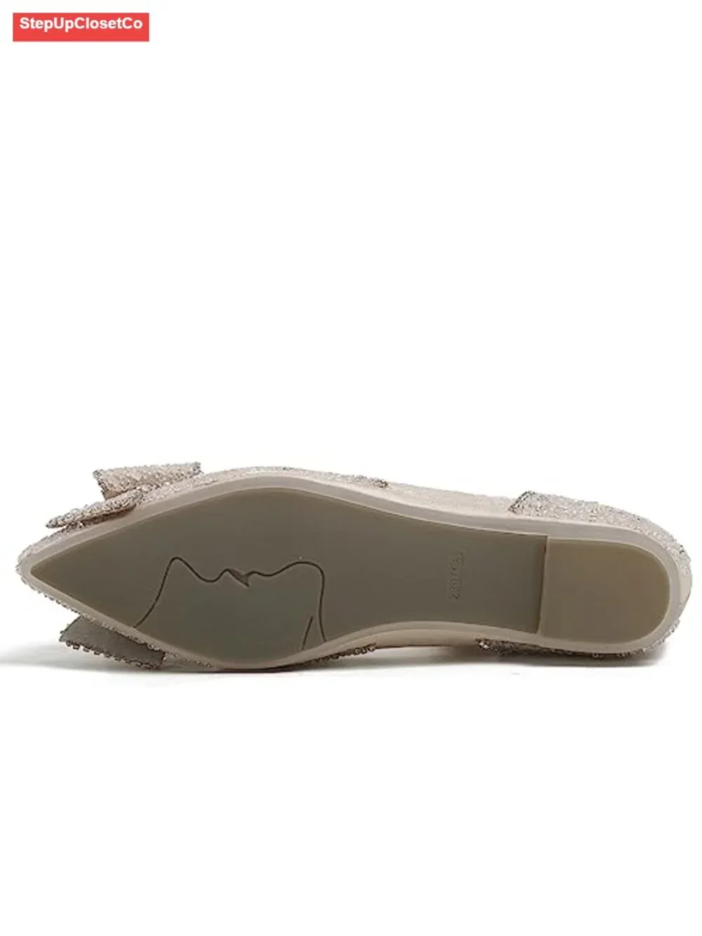 Rhinestone Pointed Toe Ballet Flats for Women Comfort Dress Shoes